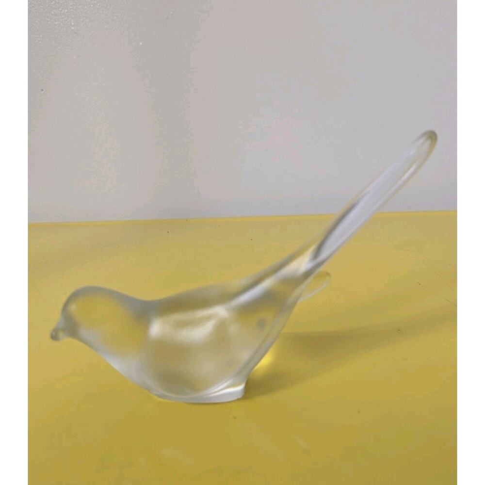 Fenton Frosted Glass Dove Crystal Bird Figurine VTG